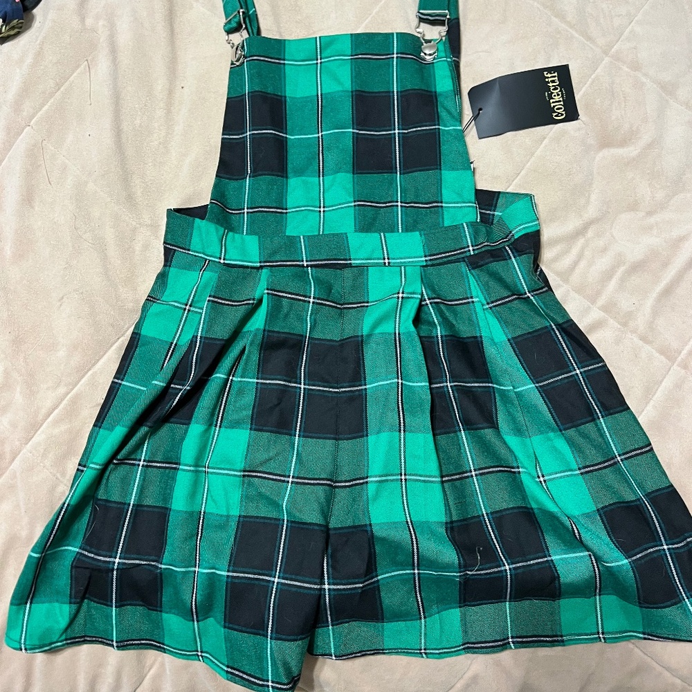 Plaid Overalls